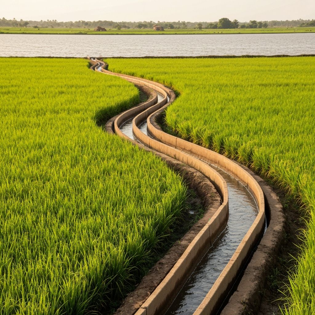 Irrigation infrastructure at F2F Agro